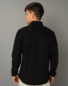 Mens Regular fit Solid Black Casual Shirt