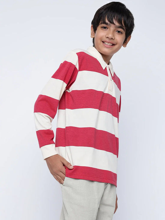 Lil Tomatoes Boys Cotton Polo T-shirt-GBT-W23-1232_CRANBERRY_30