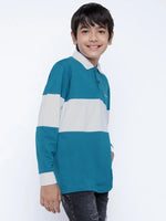 Lil Tomatoes Boys Cotton Polo T-shirt-GBT-W23-1233_TEAL_30