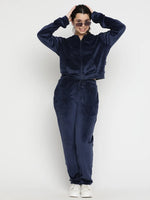 Lil Tomatoes Girls Velvet Track Suits-GGTS-W23-1307_NAVY_30