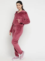 Lil Tomatoes Girls Velvet Track Suits-GGTS-W23-1307_WINE_30