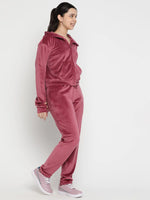 Lil Tomatoes Girls Velvet Track Suits-GGTS-W23-1307_WINE_30