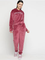 Lil Tomatoes Girls Velvet Track Suits-GGTS-W23-1308_WINE_30