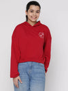 Lil Tomatoes Girls Light Weight Cotton Looper Sweatshirt-GGSWT-W23-1219_CRANBERRY_30