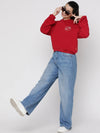 Lil Tomatoes Girls Light Weight Cotton Looper Sweatshirt-GGSWT-W23-1219_CRANBERRY_30