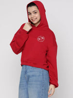 Lil Tomatoes Girls Light Weight Cotton Looper Sweatshirt-GGSWT-W23-1219_CRANBERRY_30