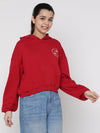 Lil Tomatoes Girls Light Weight Cotton Looper Sweatshirt-GGSWT-W23-1219_CRANBERRY_30