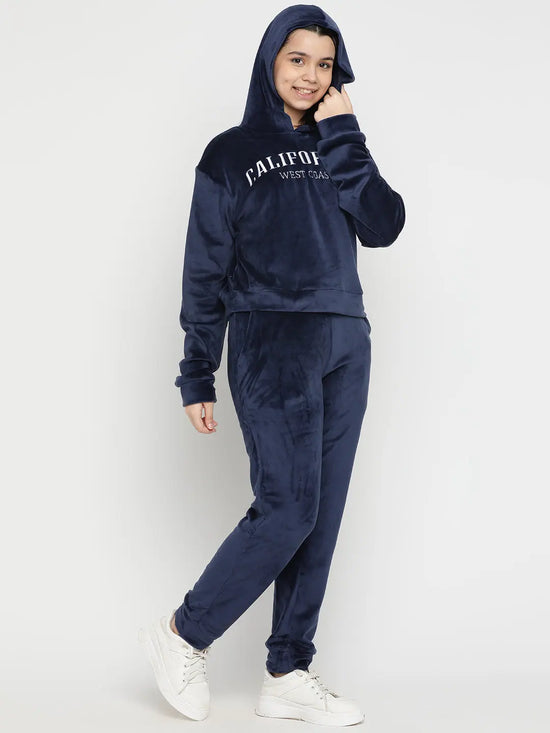 Lil Tomatoes Girls Velvet Track Suits-GGTS-W23-1308_NAVY_30