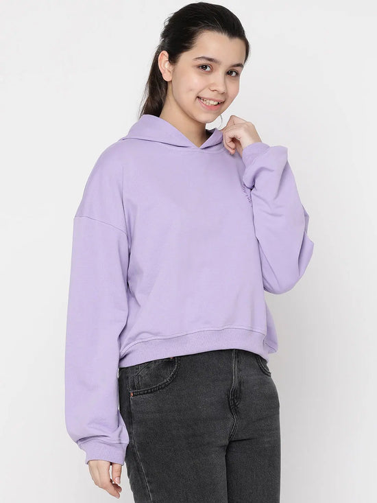 Lil Tomatoes Girls Light Weight Cotton Looper Sweatshirt-GGSWT-W23-1219_PURPLE_30