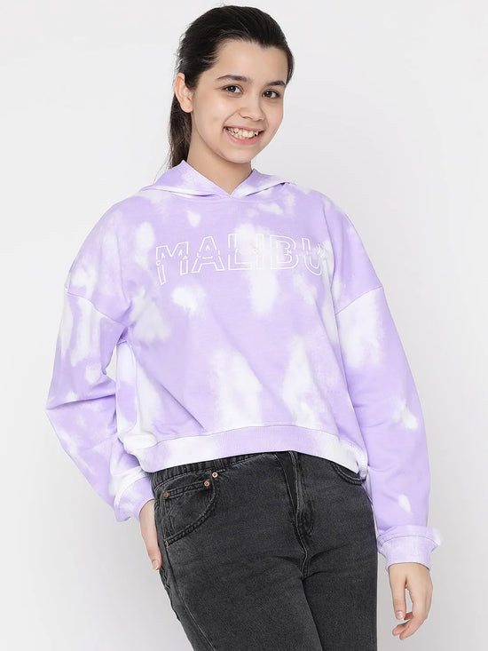 Lil Tomatoes Girls Light Weight Cotton Looper Sweatshirt-GGSWT-W23-1292_PURPLE_30