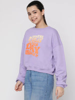 Lil Tomatoes Girls Light Weight Cotton Looper Sweatshirt-GGSWT-W23-1295_PURPLE_30