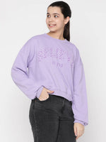 Lil Tomatoes Girls Light Weight Cotton Looper Sweatshirt-GGSWT-W23-1300_PURPLE_30