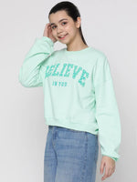 Lil Tomatoes Girls Light Weight Cotton Looper Sweatshirt-GGSWT-W23-1300_LTGREEN_30