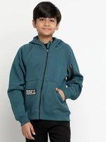 Lil Tomatoes Boys Heavy Weight Cotton Fleece Sweatshirt-GBSWT-W23-1273_TEAL_30