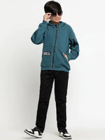 Lil Tomatoes Boys Heavy Weight Cotton Fleece Sweatshirt-GBSWT-W23-1273_TEAL_30