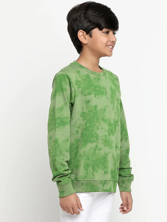 Lil Tomatoes Boys Light Weight Cotton Looper Sweatshirt-GBSWT-W23-1259_OLIVE_30