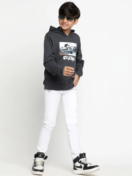 Lil Tomatoes Boys Light Weight Cotton Looper Sweatshirt-GBSWT-W23-1267_CHARCOAL_30