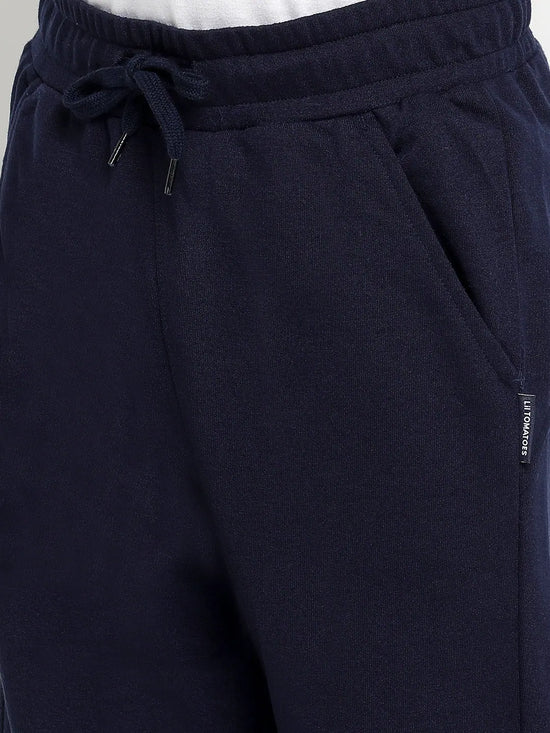 Lil Tomatoes Boys Light Weight Cotton Looper Trackpant-GBL-W23-1288_NAVY_30