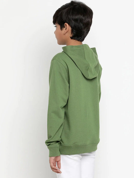 Lil Tomatoes Boys Light Weight Cotton Looper Sweatshirt-GBSWT-W23-1280_OLIVE_30