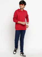 Lil Tomatoes Boys Light Weight Cotton Looper Sweatshirt-GBSWT-W23-1280_OLIVE_30