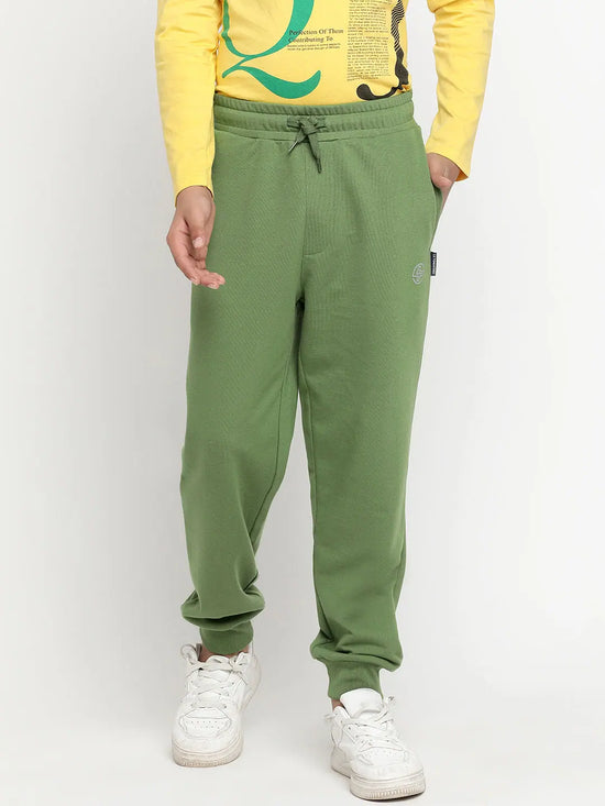 Lil Tomatoes Boys Light Weight Cotton Looper Trackpant-GBL-W23-1290_OLIVE_30