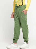 Lil Tomatoes Boys Light Weight Cotton Looper Trackpant-GBL-W23-1290_OLIVE_30