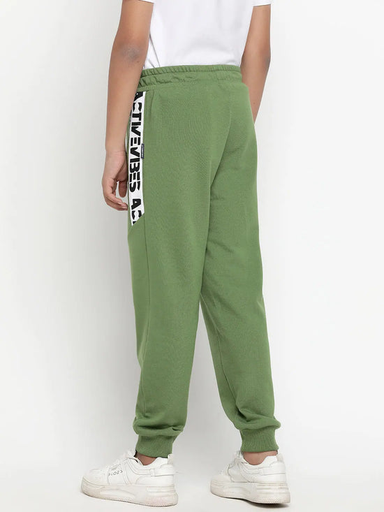 Lil Tomatoes Boys Light Weight Cotton Looper Trackpant-GBL-W23-1283_OLIVE_30