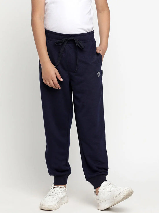 Lil Tomatoes Boys Light Weight Cotton Looper Trackpant-GBL-W23-1290_NAVY_30