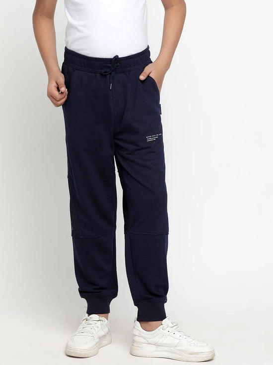 Lil Tomatoes Boys Light Weight Cotton Looper Trackpant-GBL-W23-1289_NAVY_30