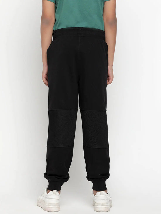 Lil Tomatoes Boys Light Weight Cotton Looper Trackpant-GBL-W23-1289_BLACK_30