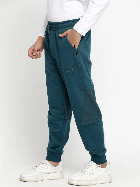 Lil Tomatoes Boys Light Weight Cotton Looper Trackpant-GBL-W23-1289_TEAL_30