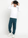 Lil Tomatoes Boys Light Weight Cotton Looper Trackpant-GBL-W23-1289_TEAL_30