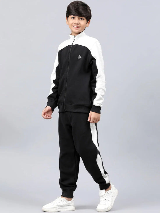 Lil Tomatoes Boys Heavy Weight Cotton Fleece Track Suit-GBTS-W23-1277_BLACK_30