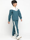 Lil Tomatoes Boys Heavy Weight Cotton Fleece Track Suit-GBTS-W23-1269_TEAL_30