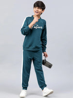 Lil Tomatoes Boys Light Weight Cotton Looper Track Suit-GBTS-W23-1278_TEAL_30