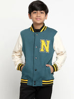 Lil Tomatoes Boys Heavy Weight Cotton Fleece Jacket-GBJKT-W23-1250_TEAL_30