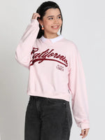 Lil Tomatoes Girls Light Weight Cotton Looper Sweatshirt-GGSWT-W23-1294_PINK_30