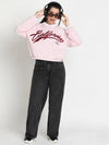 Lil Tomatoes Girls Light Weight Cotton Looper Sweatshirt-GGSWT-W23-1294_PINK_30