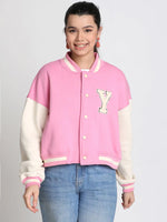 Lil Tomatoes Girls Heavy Weight Cotton Fleece Jacket-GGJKT-W23-1304_PINK_30