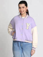 Lil Tomatoes Girls Heavy Weight Cotton Fleece Jacket-GGJKT-W23-1304_PURPLE_30