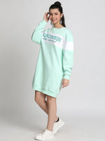 Lil Tomatoes Girls Heavy Weight Cotton Fleece Dress-GGD-W23-1301_LTGREEN_30