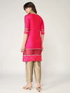 Straight Fit Kurta With Lace Details And Sheer Hemline