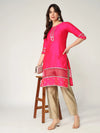 Straight Fit Kurta With Lace Details And Sheer Hemline