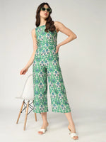 Fusion Ikat Printed Sleeveless Jumpsuit