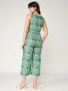 Fusion Ikat Printed Sleeveless Jumpsuit