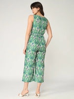 Fusion Ikat Printed Sleeveless Jumpsuit