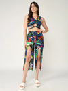 Picasso Inspired Printed Fusion Top With Pant Set