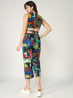 Picasso Inspired Printed Fusion Top With Pant Set