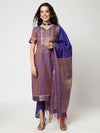 Festive Embroidered Kurta With Straight Pant And Matching Dupatta Set