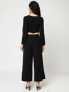 V-neck Crop Top With Matching Pant